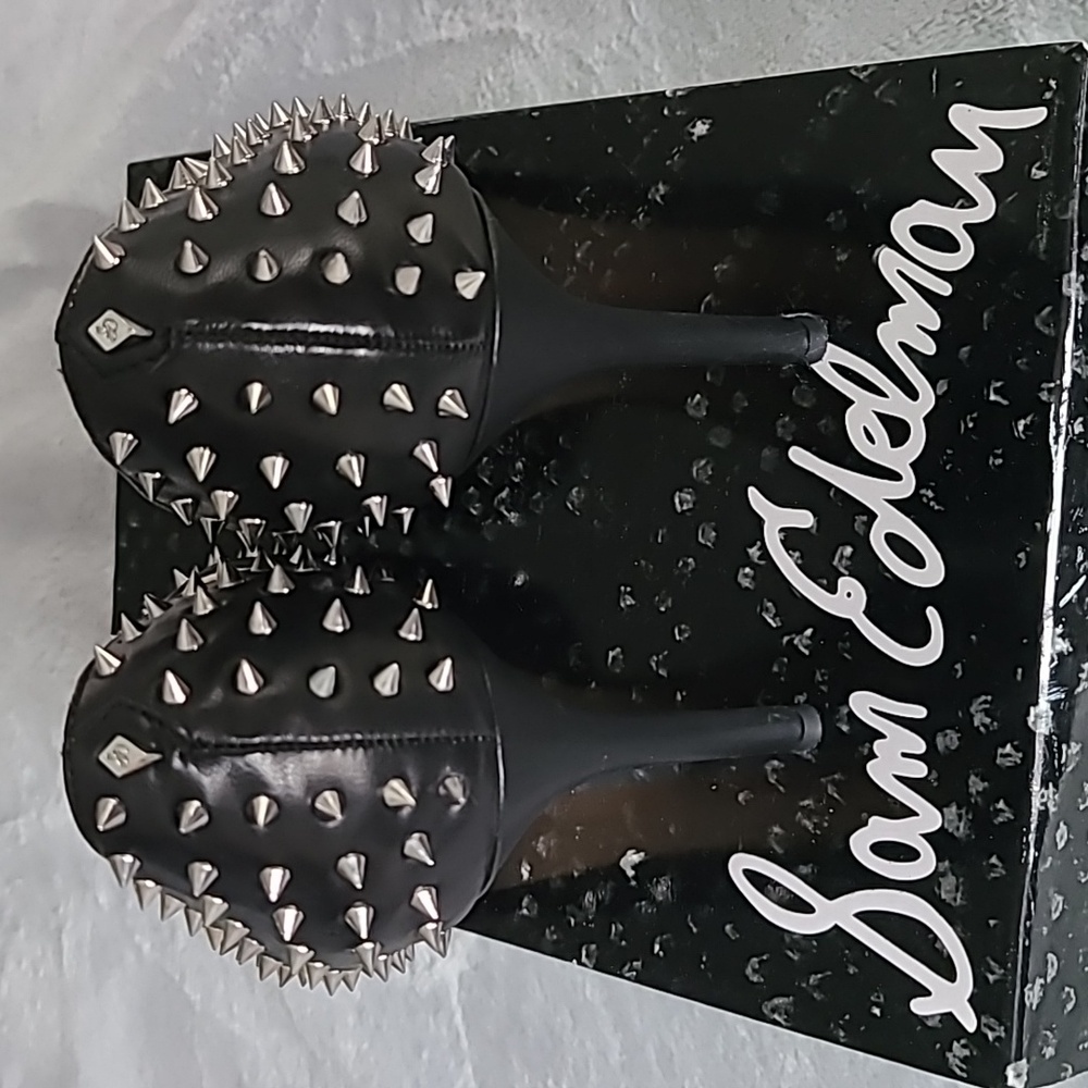 Sam Edelman Hadlee Leather Spike Heels - Picture 5 of 8